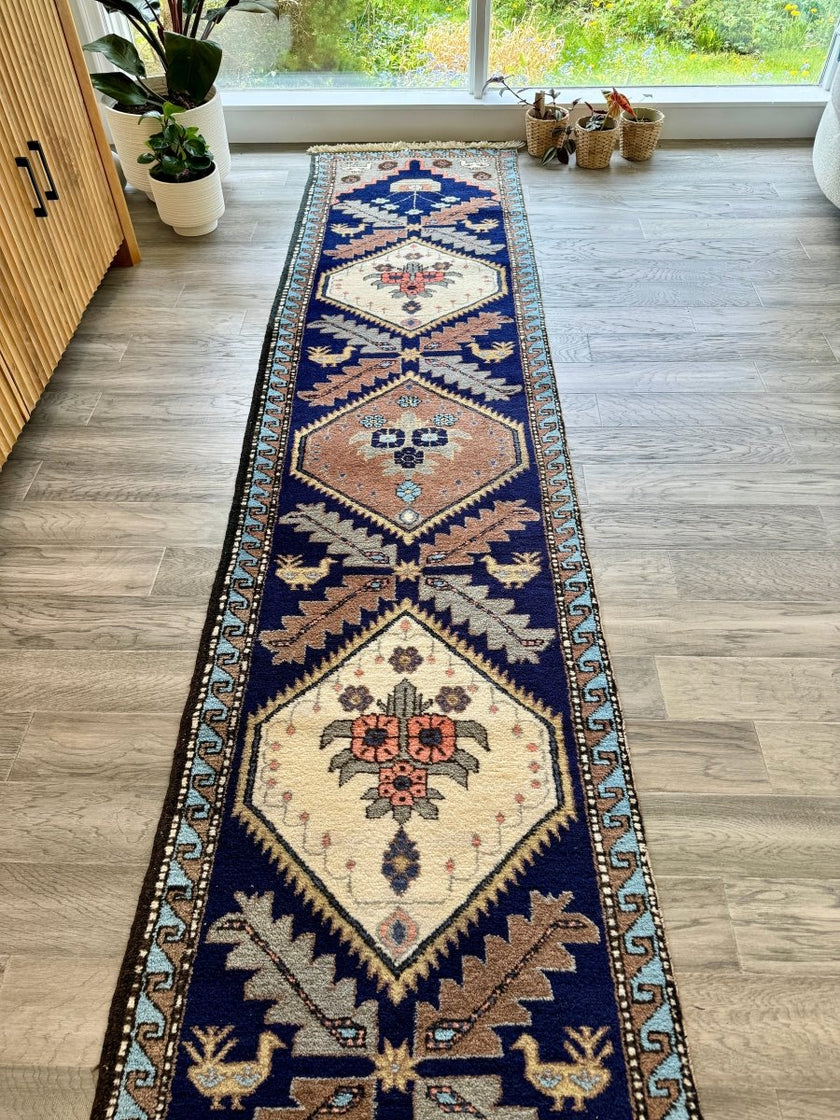 Persian Meshkin Runner Rug | 2' 5