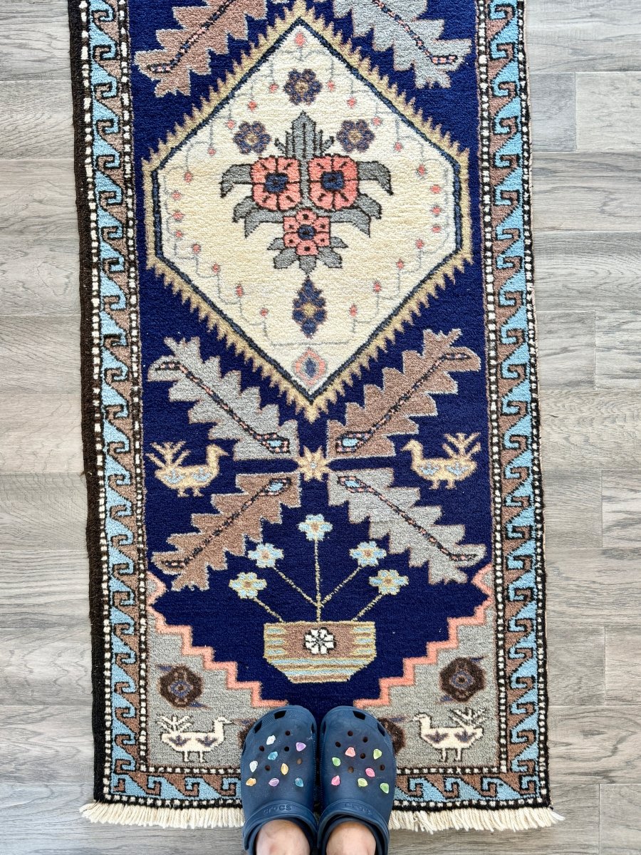 Persian Meshkin Runner Rug | 2' 5