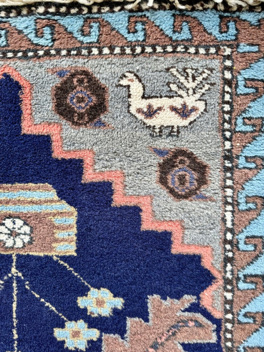 Persian Meshkin Runner Rug | 2' 5