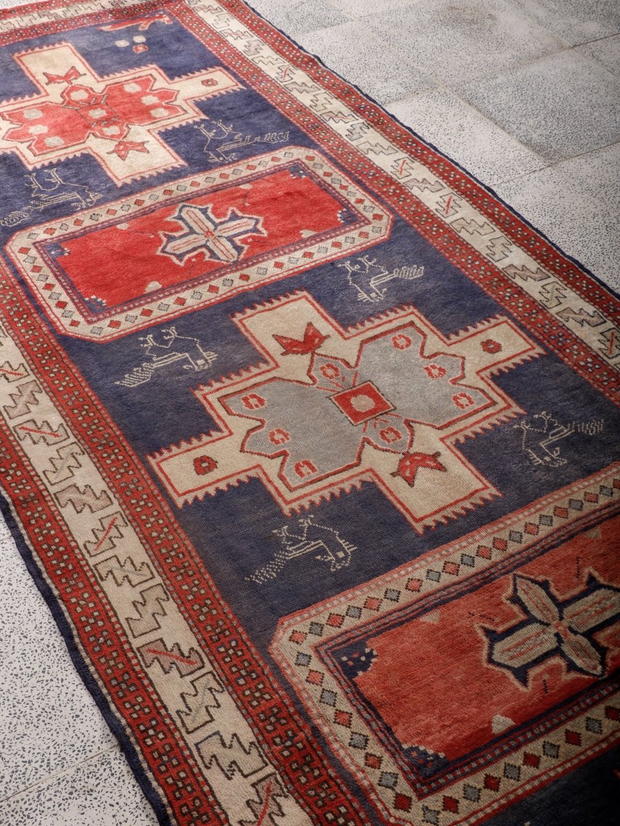 Persian Meshkin Runner Rug | 3' 11” x 10' 7