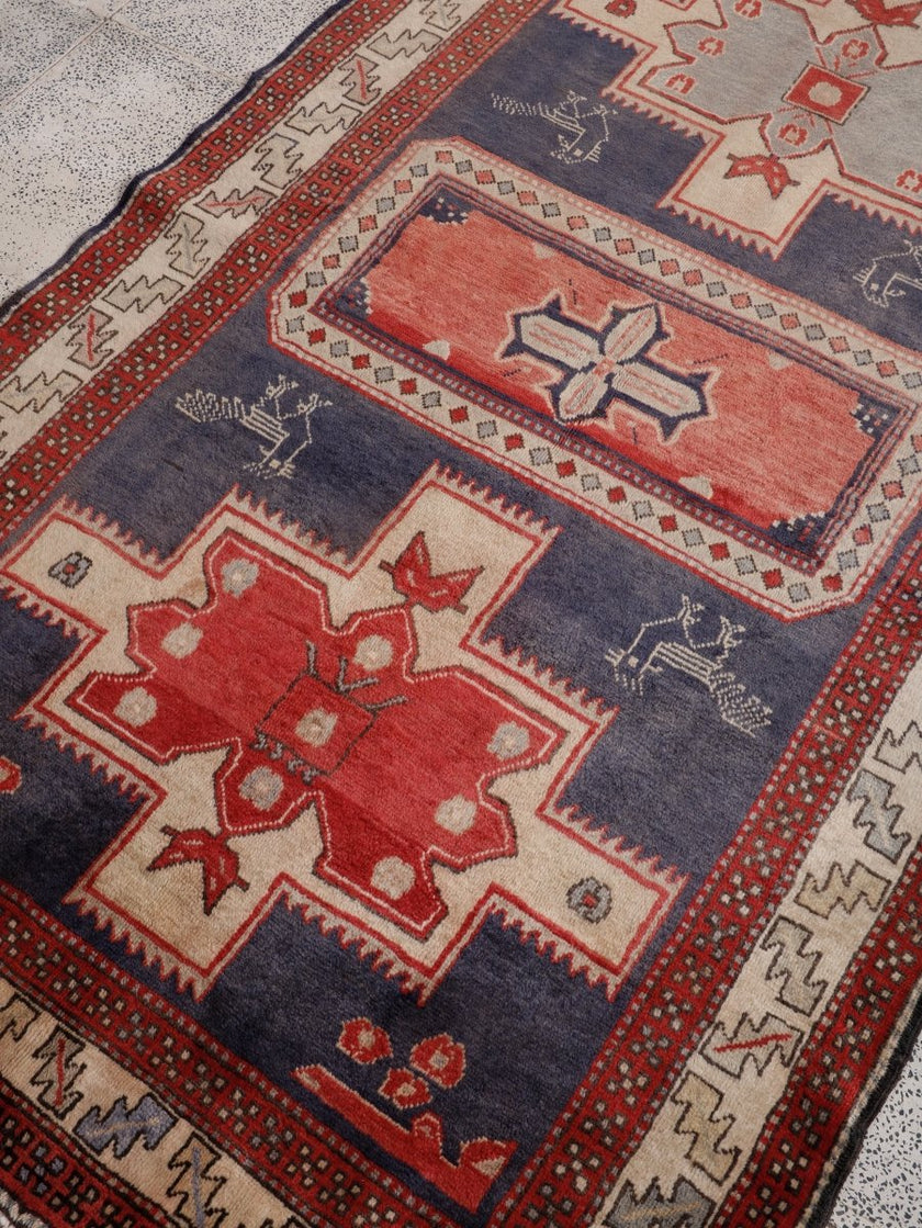 Persian Meshkin Runner Rug | 3' 11” x 10' 7