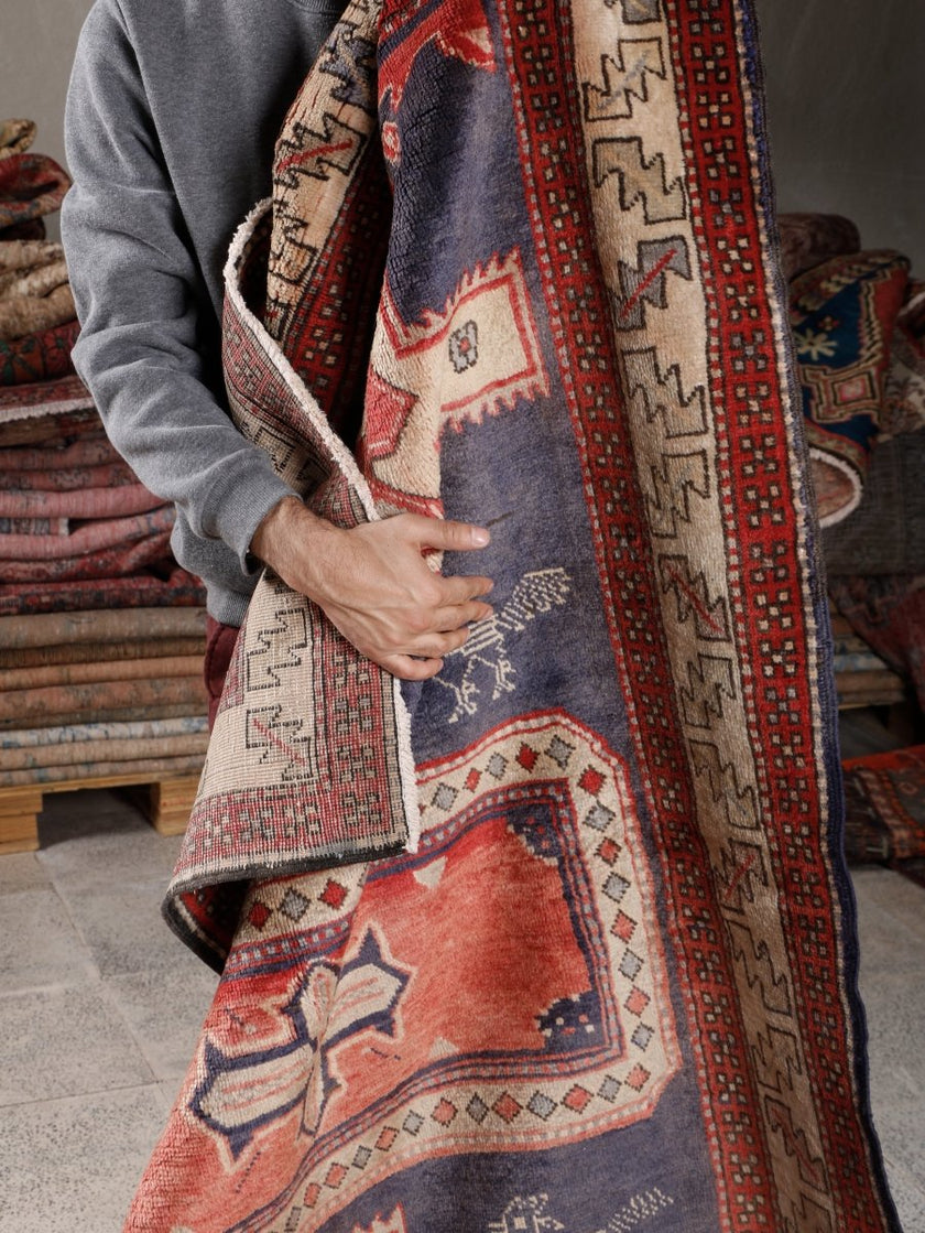 Persian Meshkin Runner Rug | 3' 11” x 10' 7