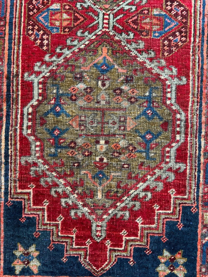 Persian Meshkin Runner Rug | 3' 3