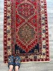 Persian Meshkin Runner Rug | 3' 3