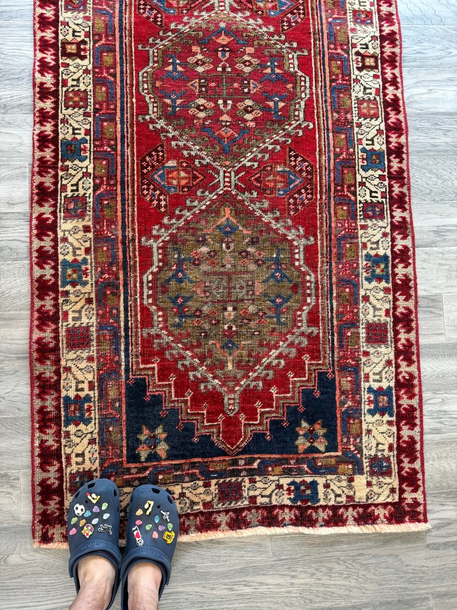 Persian Meshkin Runner Rug | 3' 3