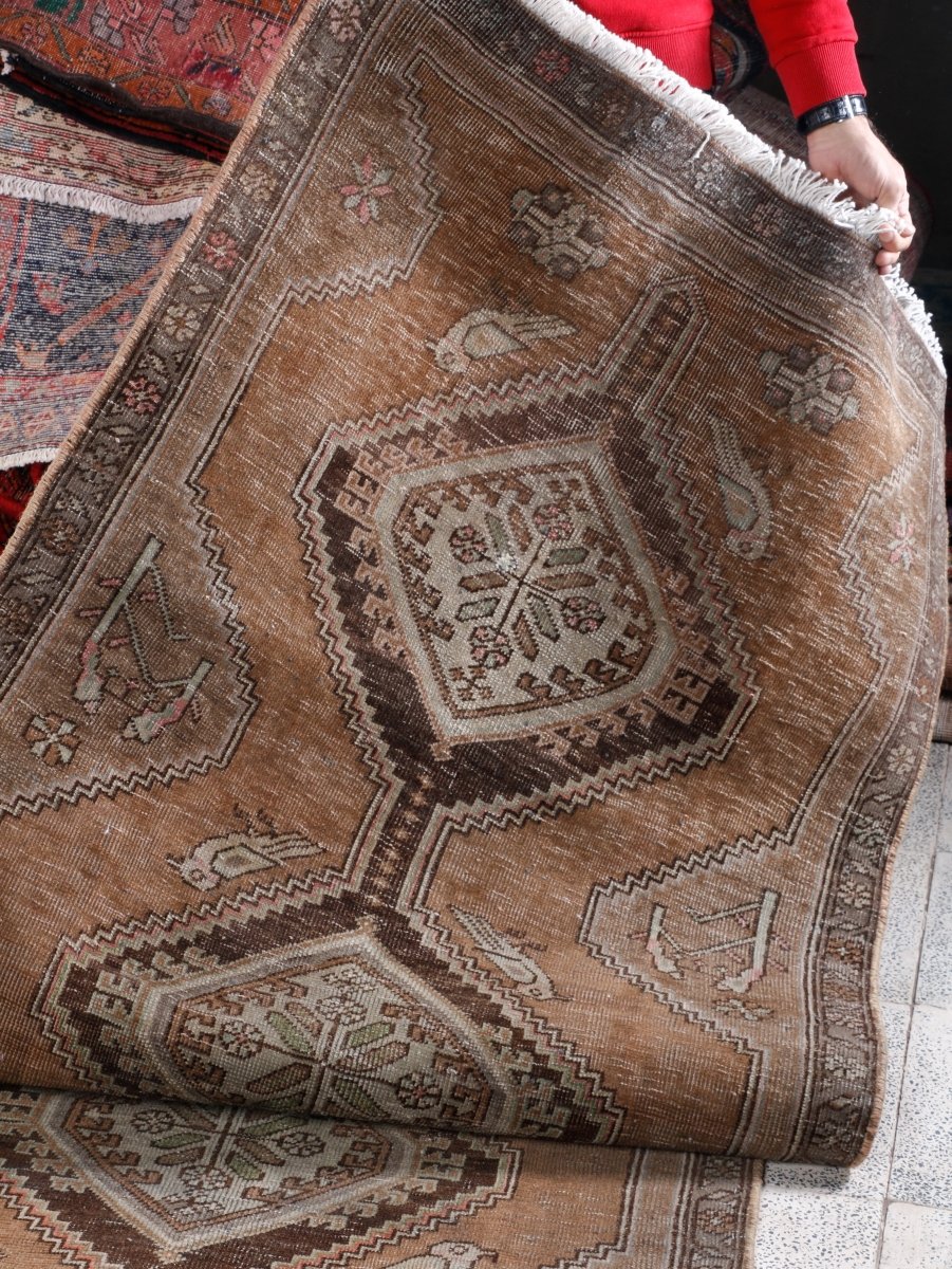 Persian Meshkin Runner Rug | 3' 3” x 8' 9