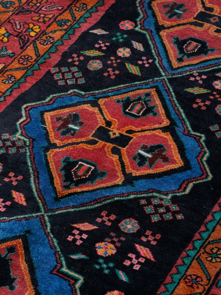 Persian Meshkin Runner Rug | 3' 7” x 9' 10