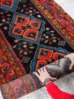 Persian Meshkin Runner Rug | 3' 7” x 9' 10