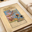 Persian Miniature Art Print: Rustam Battles a Div - Shahnama Giclee