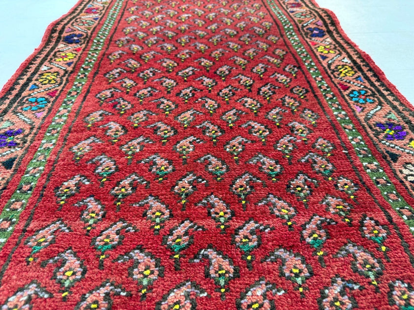 Persian Mir-Boteh Runner Rug | 2' 1” x 9' 5