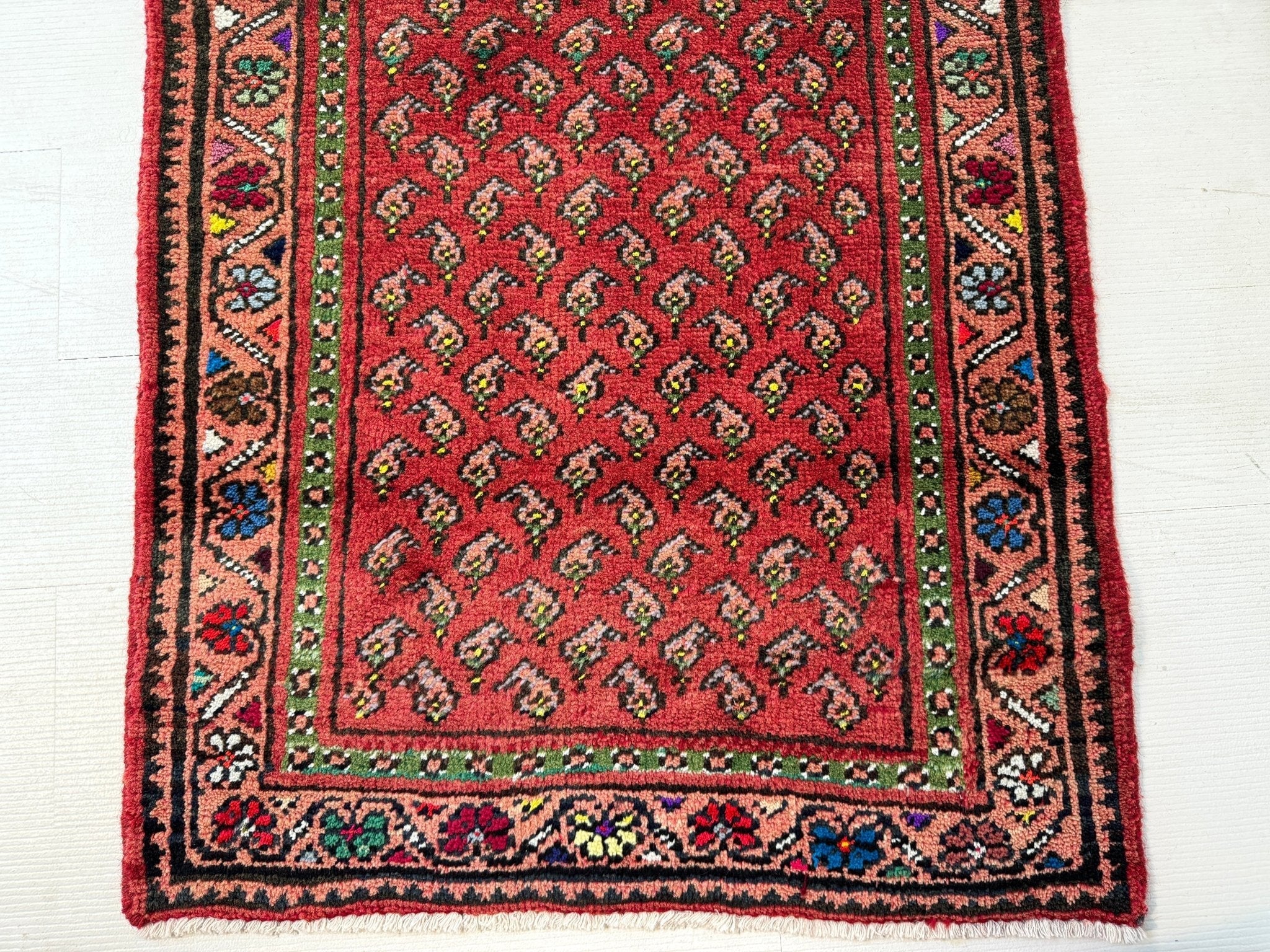Persian Mir-Boteh Runner Rug | 2' 1” x 9' 5