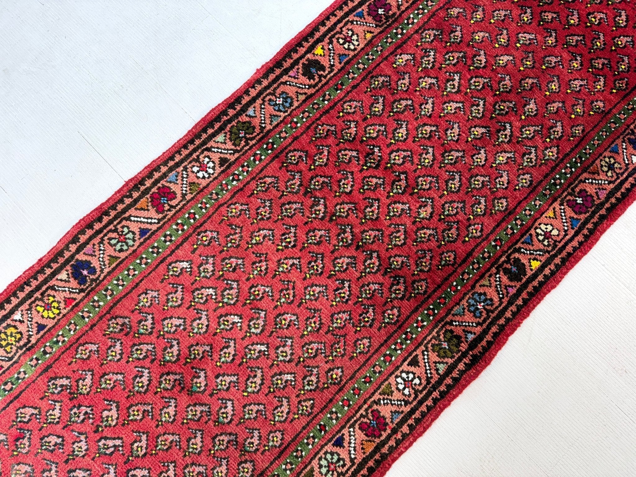 Persian Mir-Boteh Runner Rug | 2' 1” x 9' 5