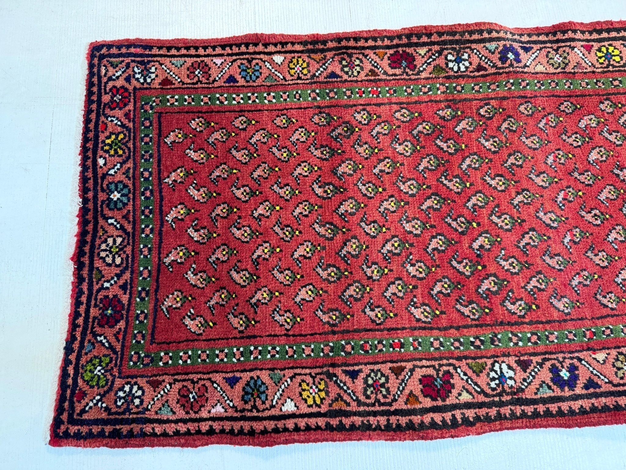 Persian Mir-Boteh Runner Rug | 2' 1” x 9' 5