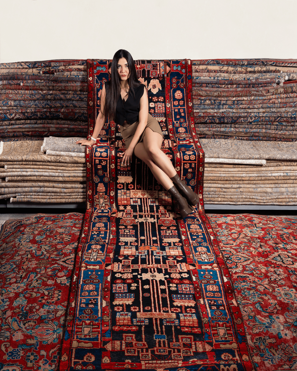 Persian Nahavand Runner Rug | 3' 8