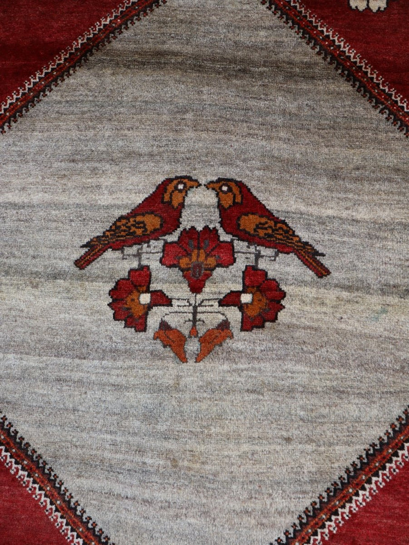 Persian Qashqai Gabbeh Rug | 3' 11