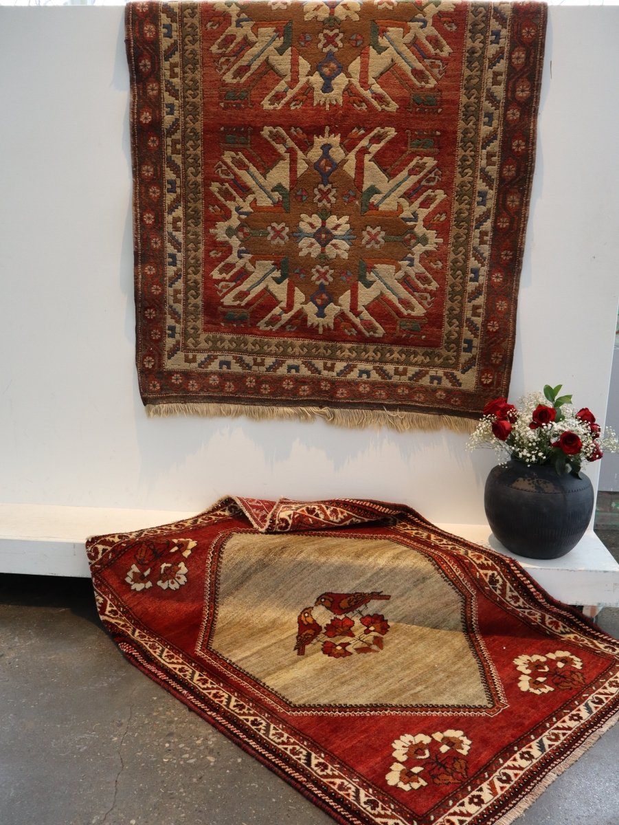 Persian Qashqai Gabbeh Rug | 3' 11