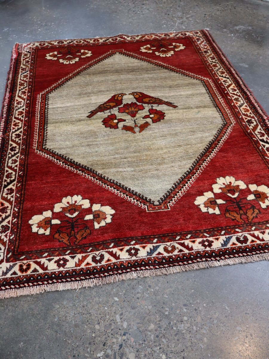 Persian Qashqai Gabbeh Rug | 3' 11