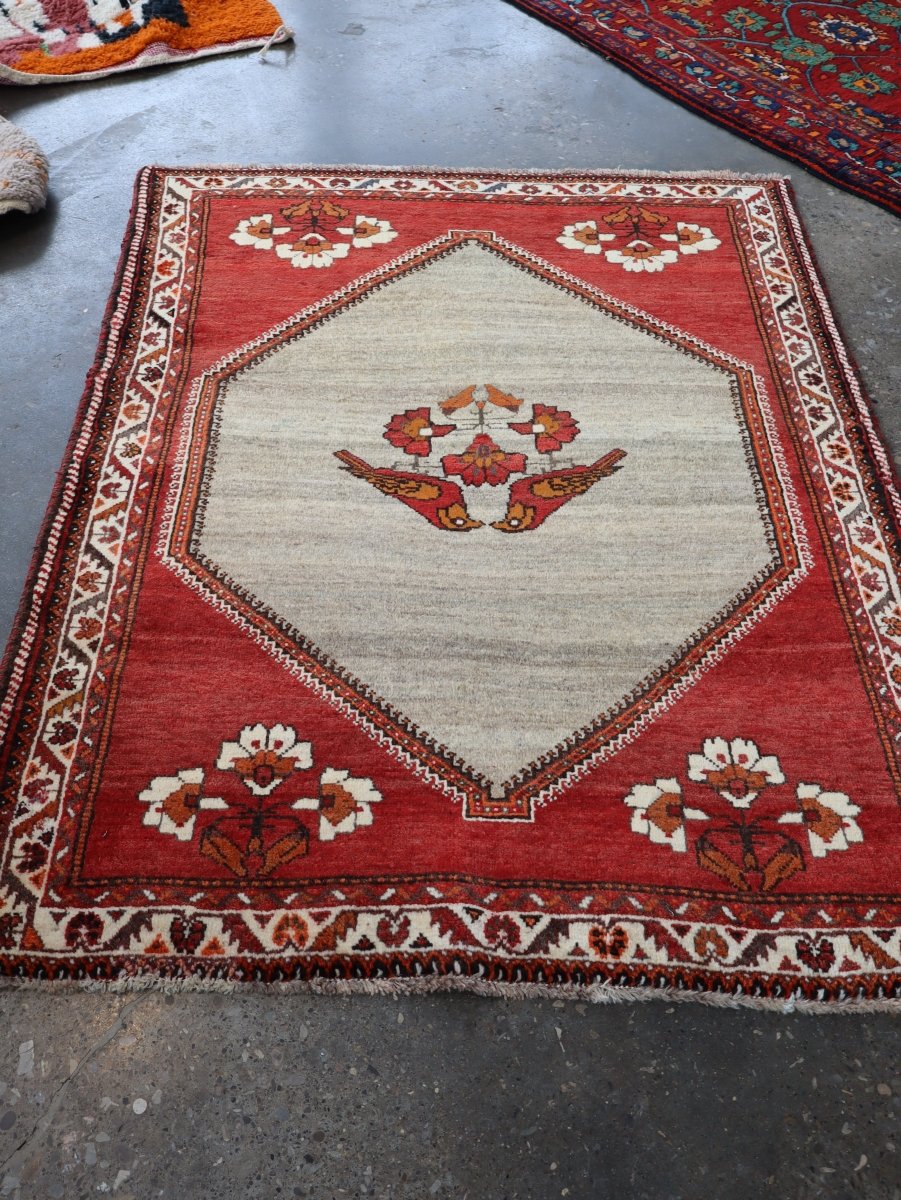 Persian Qashqai Gabbeh Rug | 3' 11