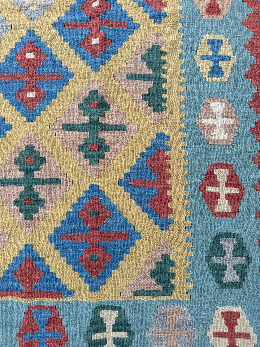 Persian Qashqai Kilim Rug | 3' 11