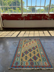 Persian Qashqai Kilim Rug | 3' 11
