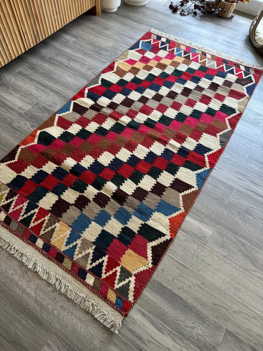 Persian Qashqai Kilim Rug |  3' 3