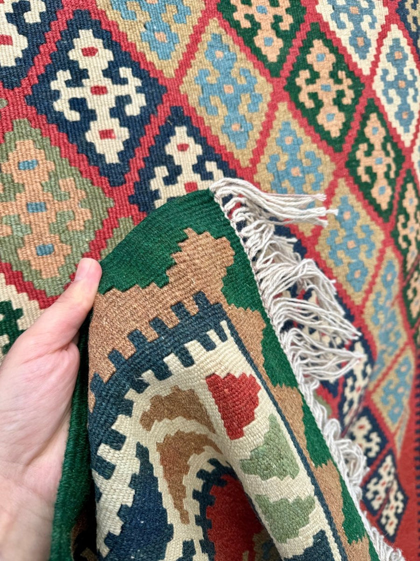 Persian Qashqai Kilim Rug | 3' 8