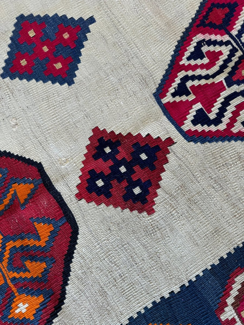 Persian Qashqai Kilim Rug | 4' 11