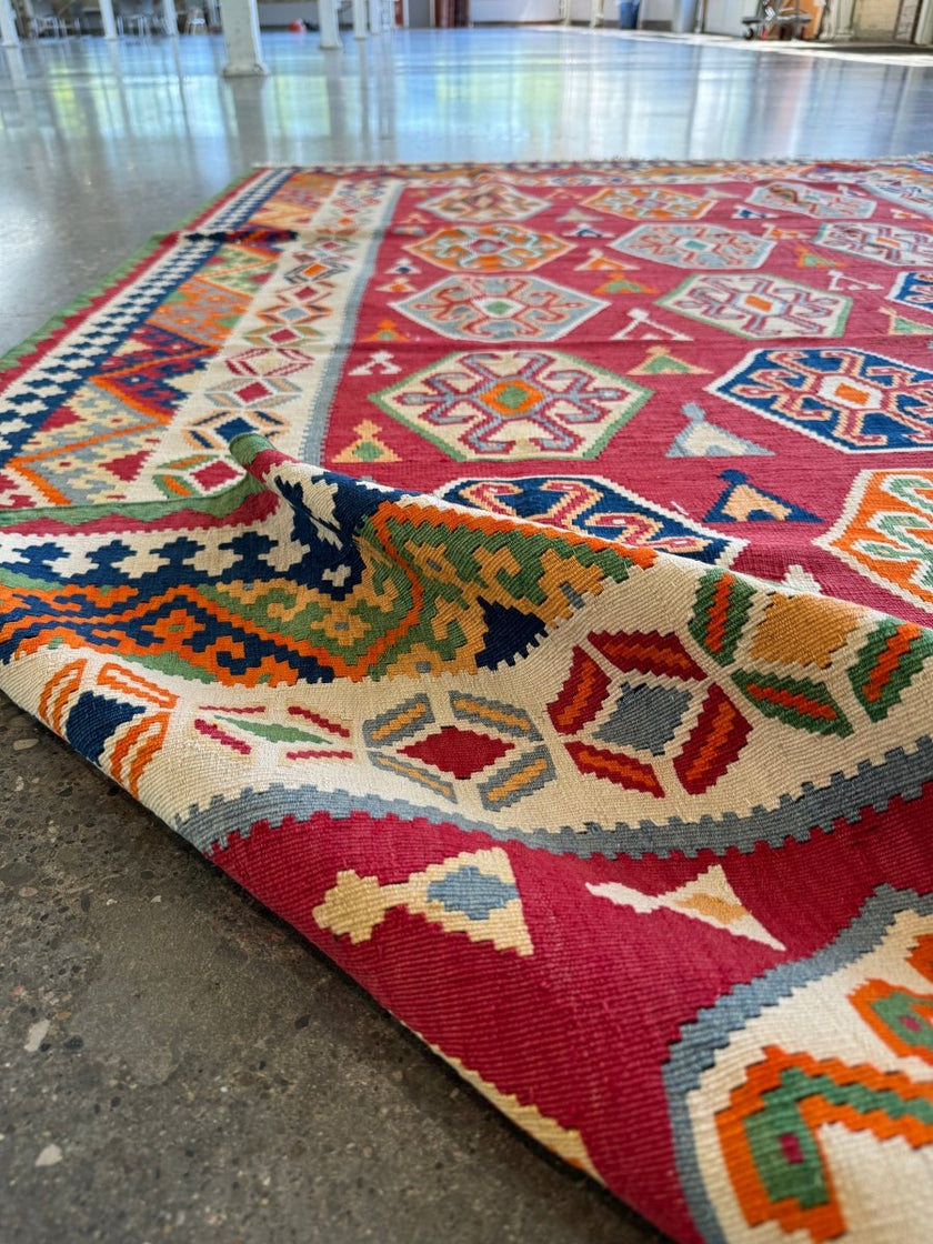 Persian Qashqai Kilim Rug |  5' 4