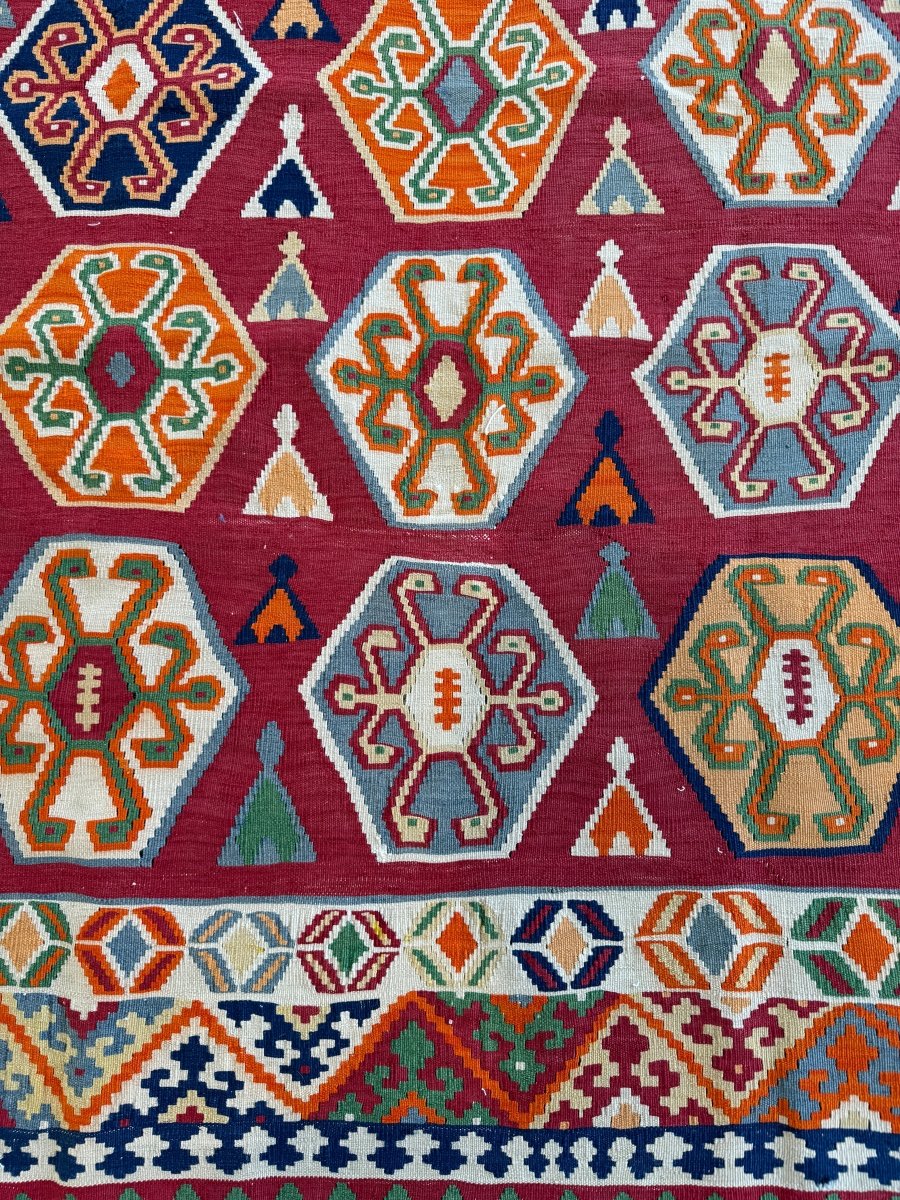 Persian Qashqai Kilim Rug |  5' 4