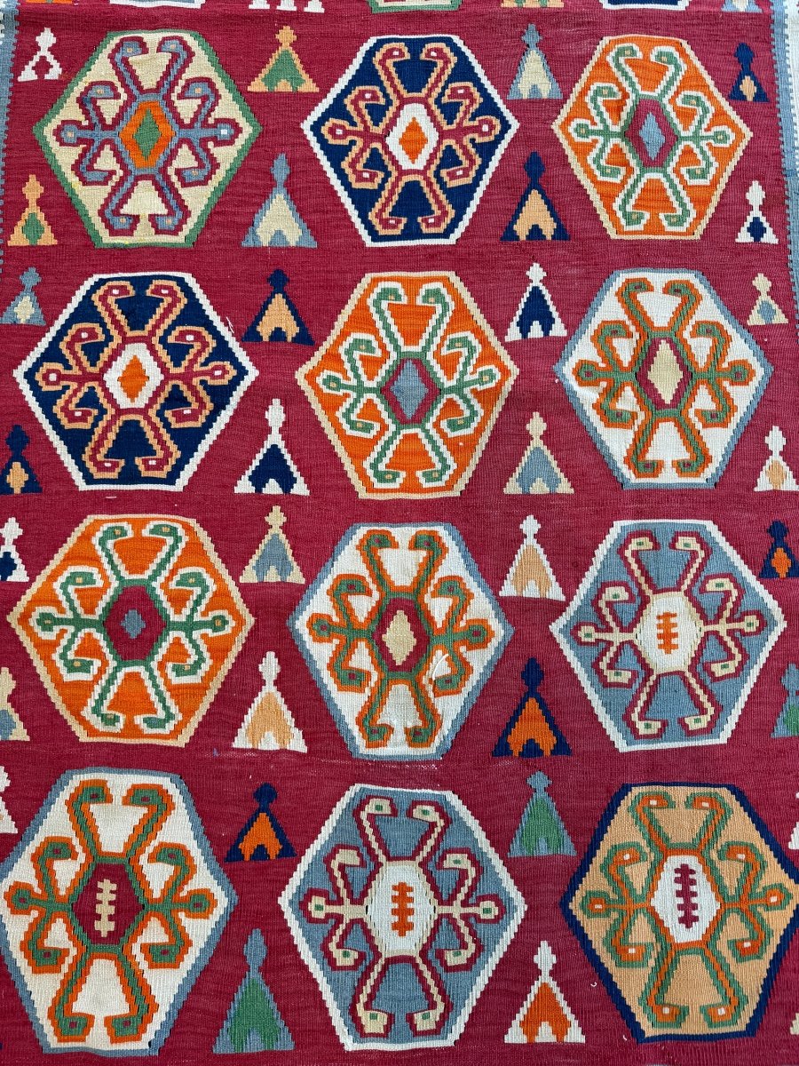 Persian Qashqai Kilim Rug |  5' 4