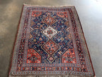 Persian Qashqai Rug | 4' x 5' 1
