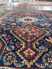 Persian Qashqai Rug | 4' x 5' 1