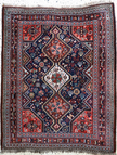 Persian Qashqai Rug | 4' x 5' 1