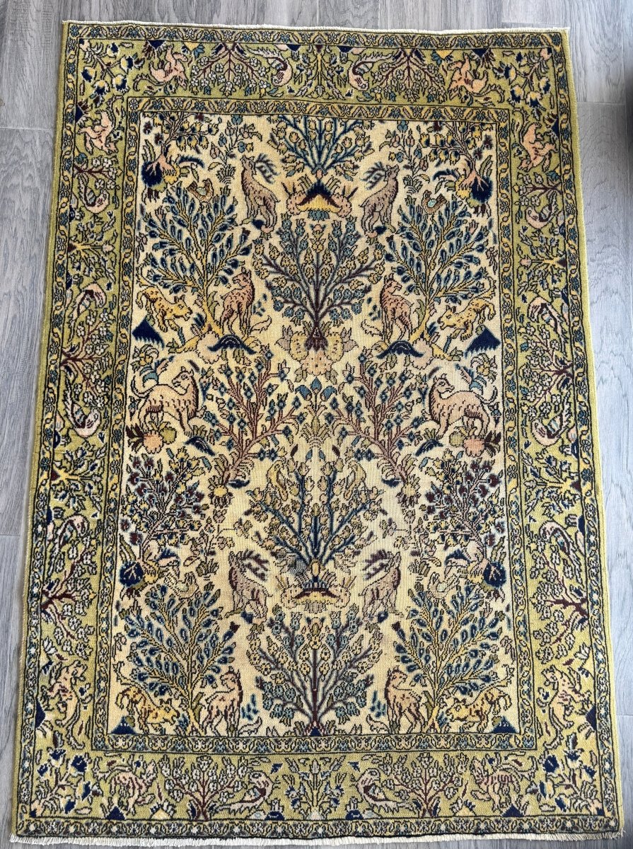 Persian Qom Rug | 3' 6