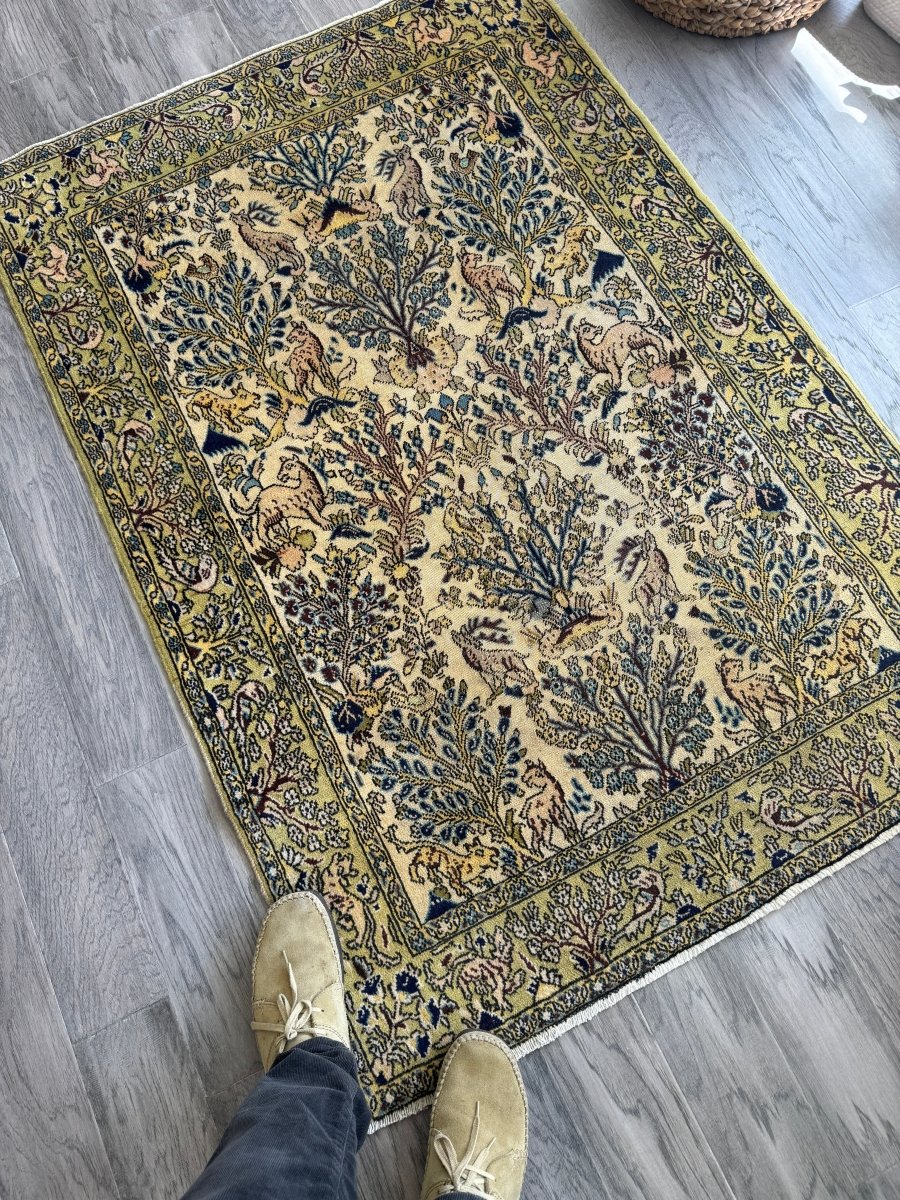 Persian Qom Rug | 3' 6