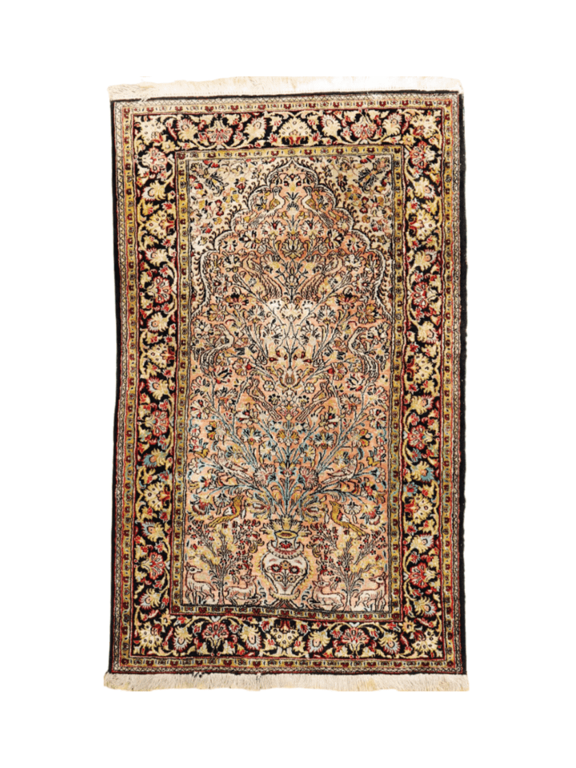On Hold - Persian Qum Pure Silk Rug | 2' 7