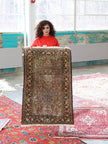 On Hold - Persian Qum Pure Silk Rug | 2' 7