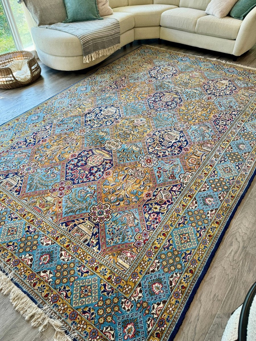 Persian Qum Rug | 7' 3