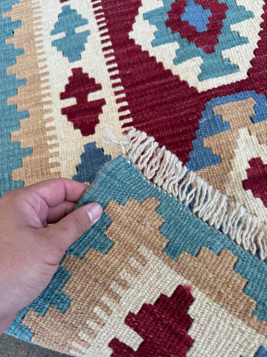 Persian Shiraz Kilim Rug | 2' x 2' 11