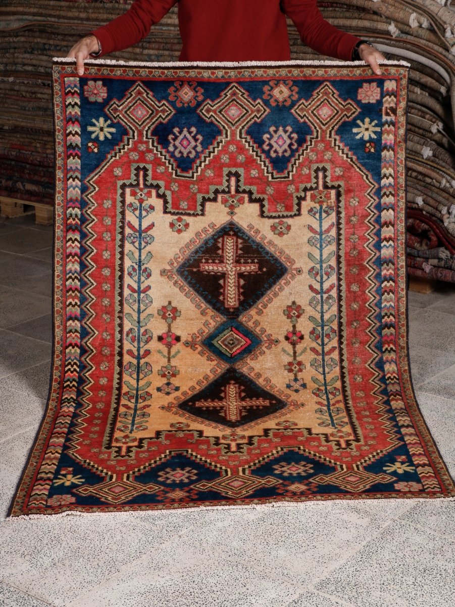 Persian Afshar Rug | 3' 11” x 6' 1