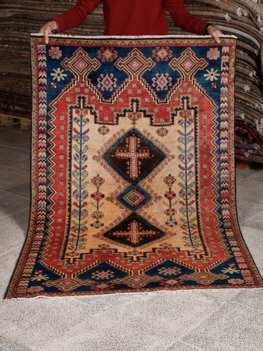 Persian Afshar Rug | 3' 11” x 6' 1