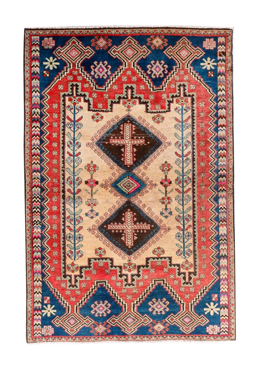 Persian Afshar Rug | 3' 11” x 6' 1