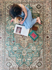Persian Tabriz Heriz Rug | 6' 6