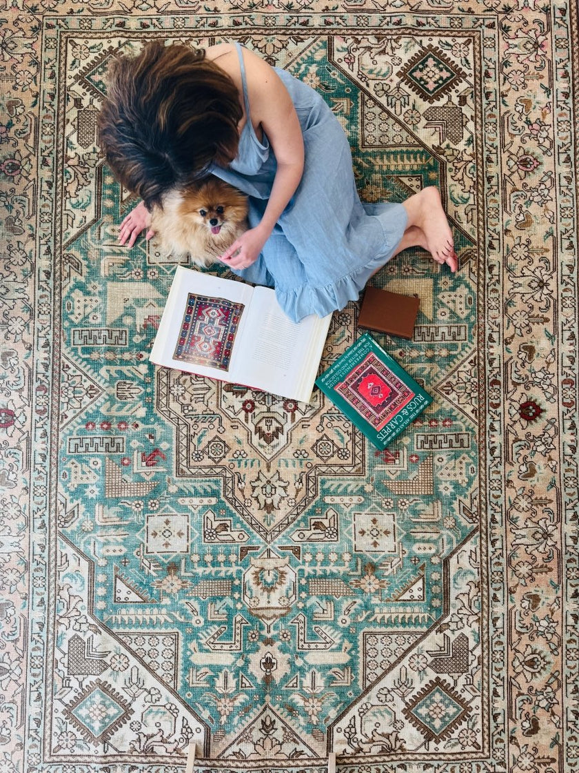 Persian Tabriz Heriz Rug | 6' 6