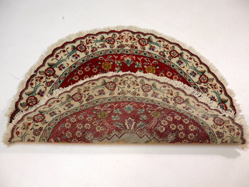 Persian Tabriz Round Rug | 3' 1
