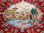 Persian Tabriz Round Rug | 3' 1