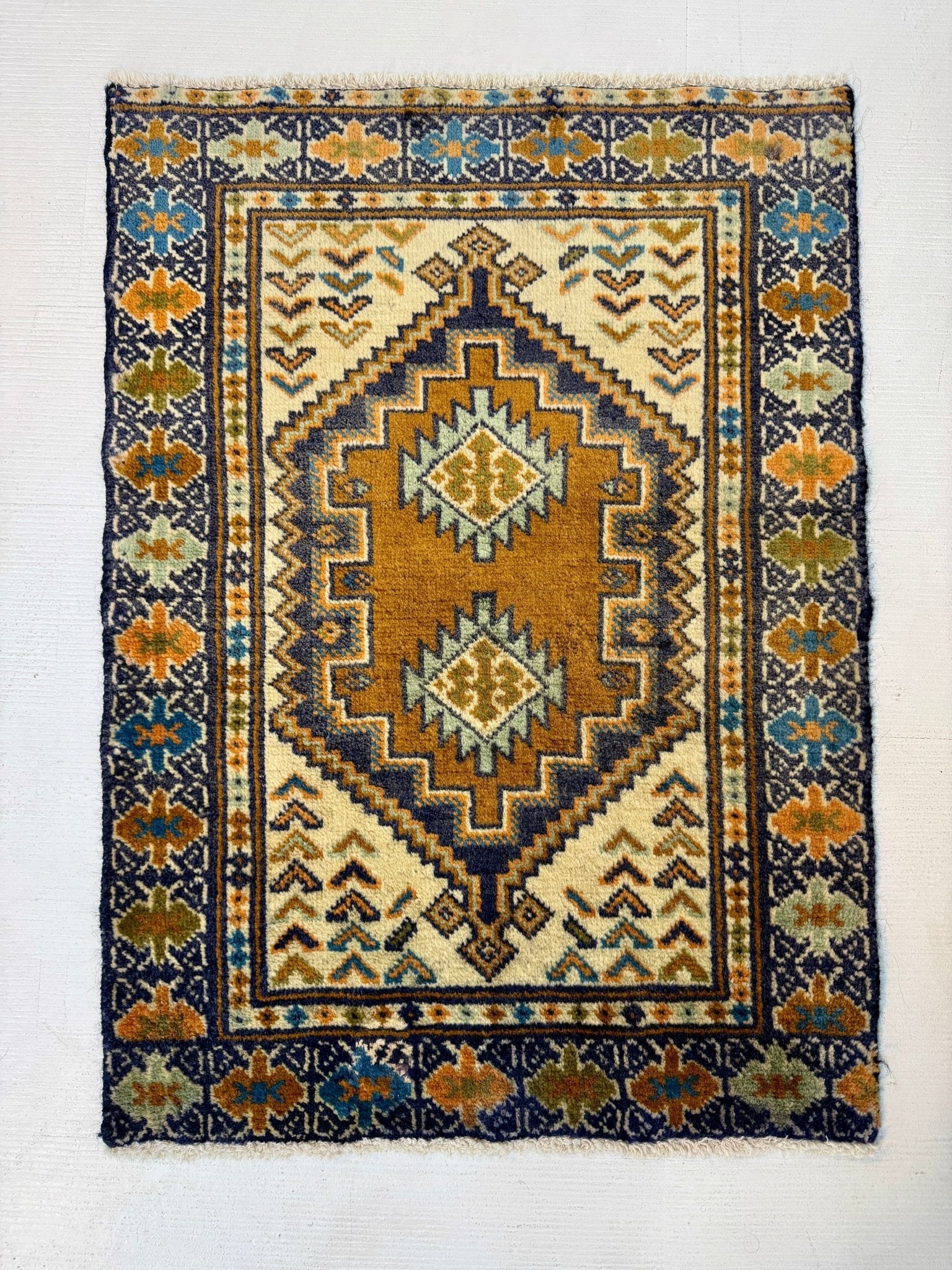 Persian Turkmen Rug | 1' 10” x 2' 7