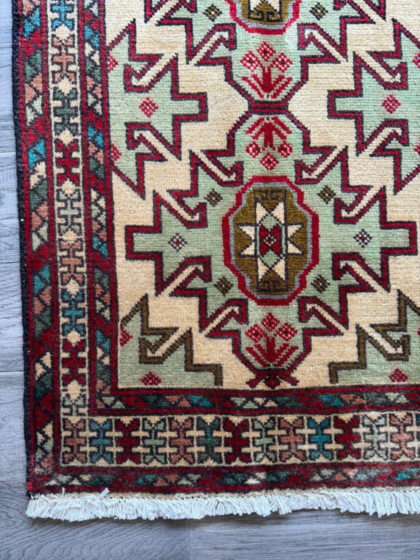 Persian Turkomana Rug | 1' 11