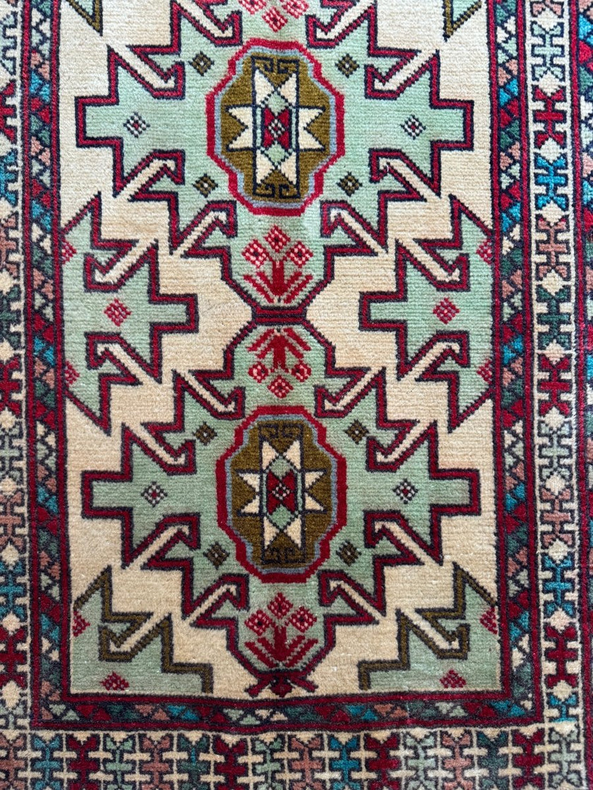 Persian Turkomana Rug | 1' 11