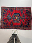 Persian Viss Rug | 3' 7” x 4' 11